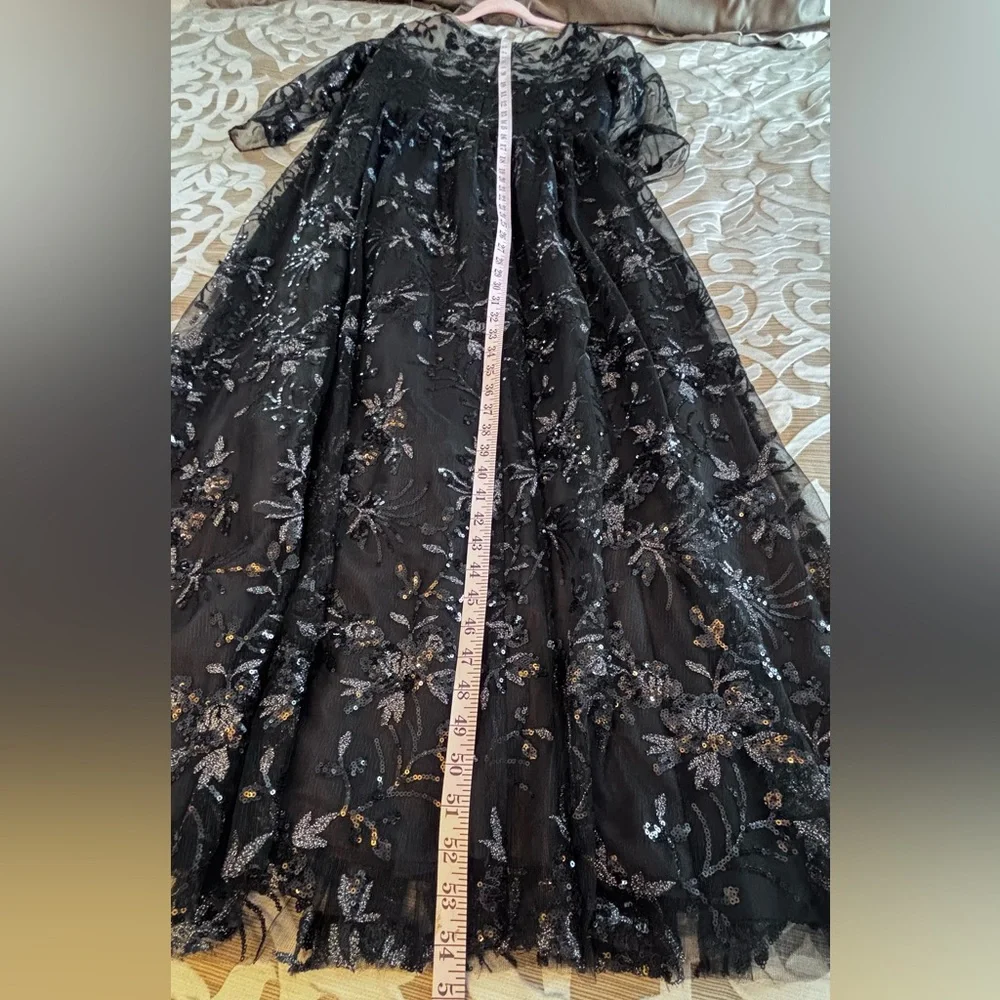 JJs House Black Floral Lace V-Neck Maxi Dress - Picture 7 of 12
